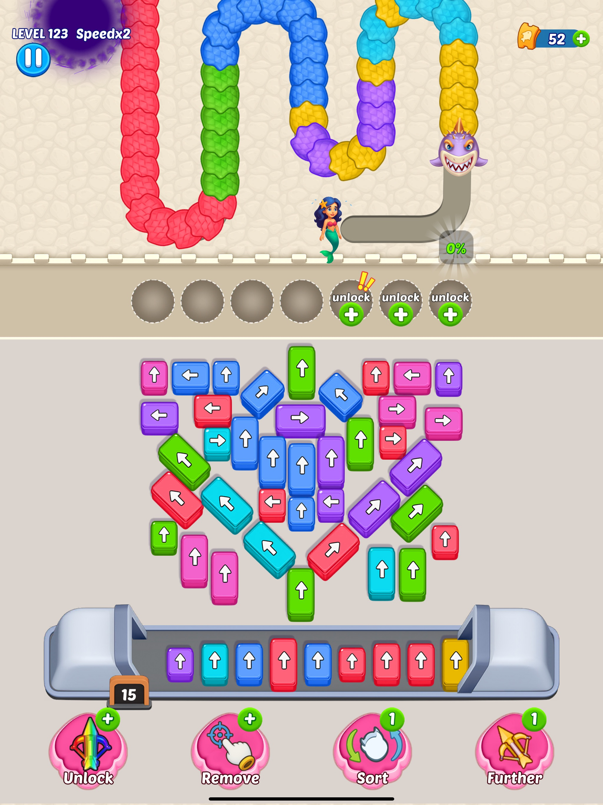Mermaid Escape Arrow Puzzle