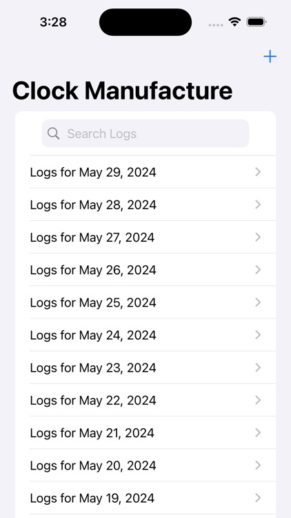 Clocks Manufacturer Daily Log