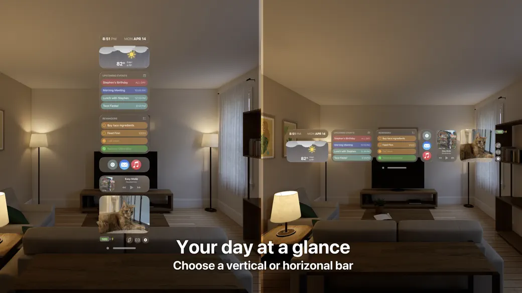 GlanceBar: status bar widgets screenshot 1