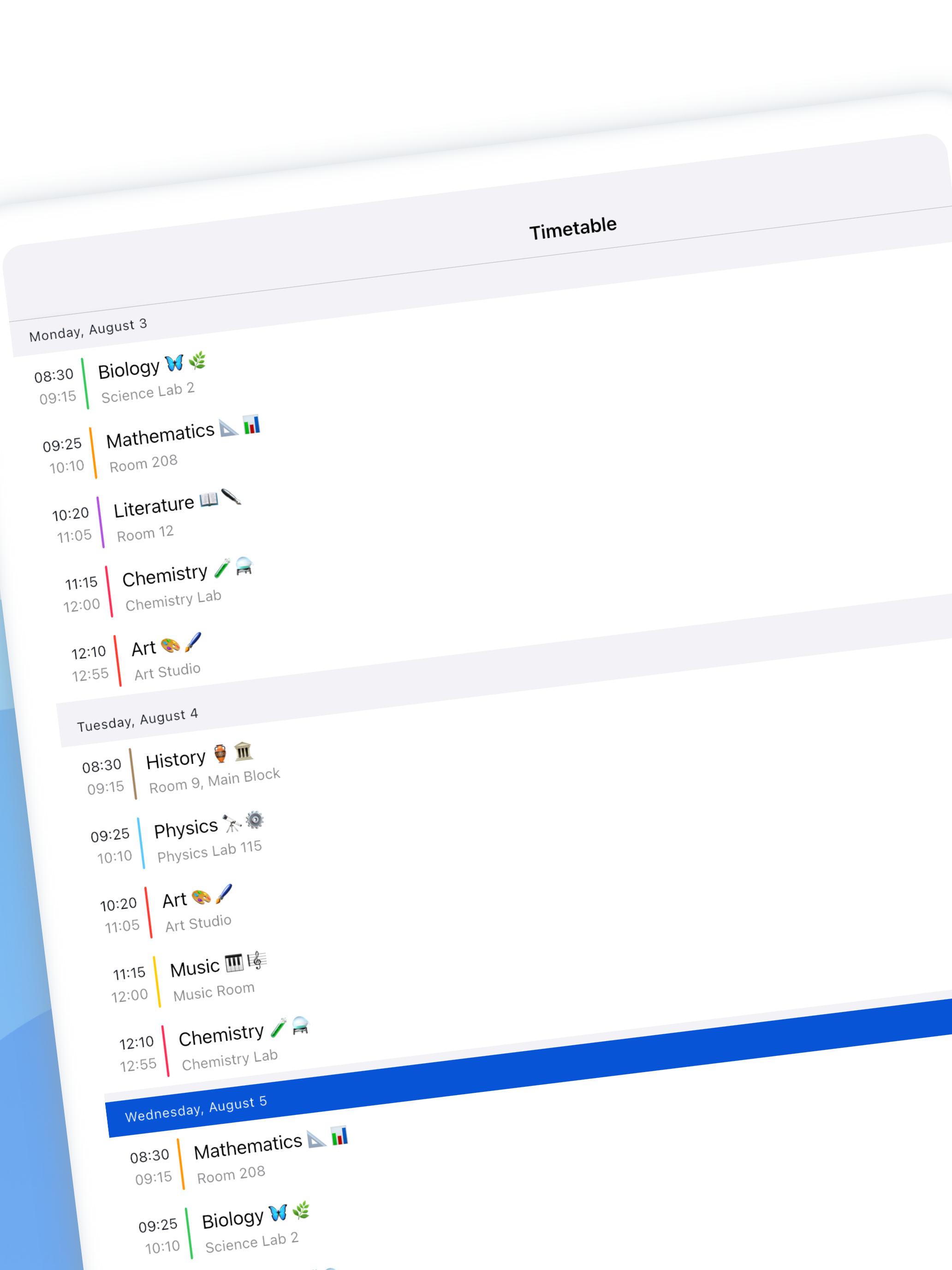 Weeklie: Class Timetable screenshot 6
