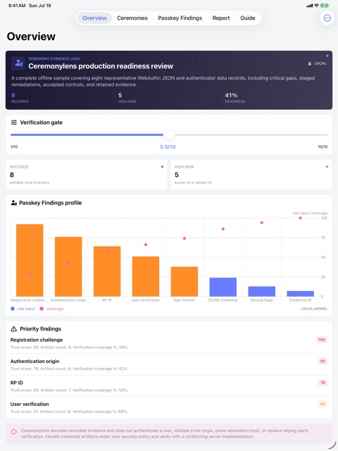 Ceremonylens: Passkey Lab screenshot 2
