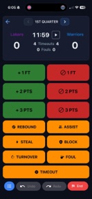 BUKT - Basketball Stat Tracker screenshot