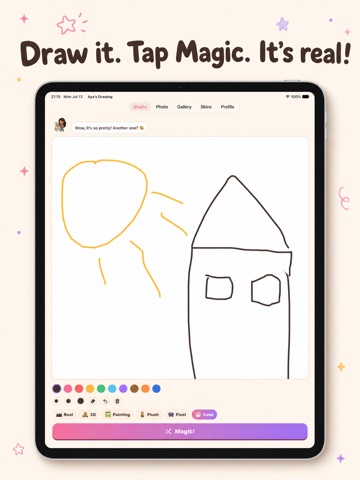 Aya's Drawing – Art to Life iPad screenshot