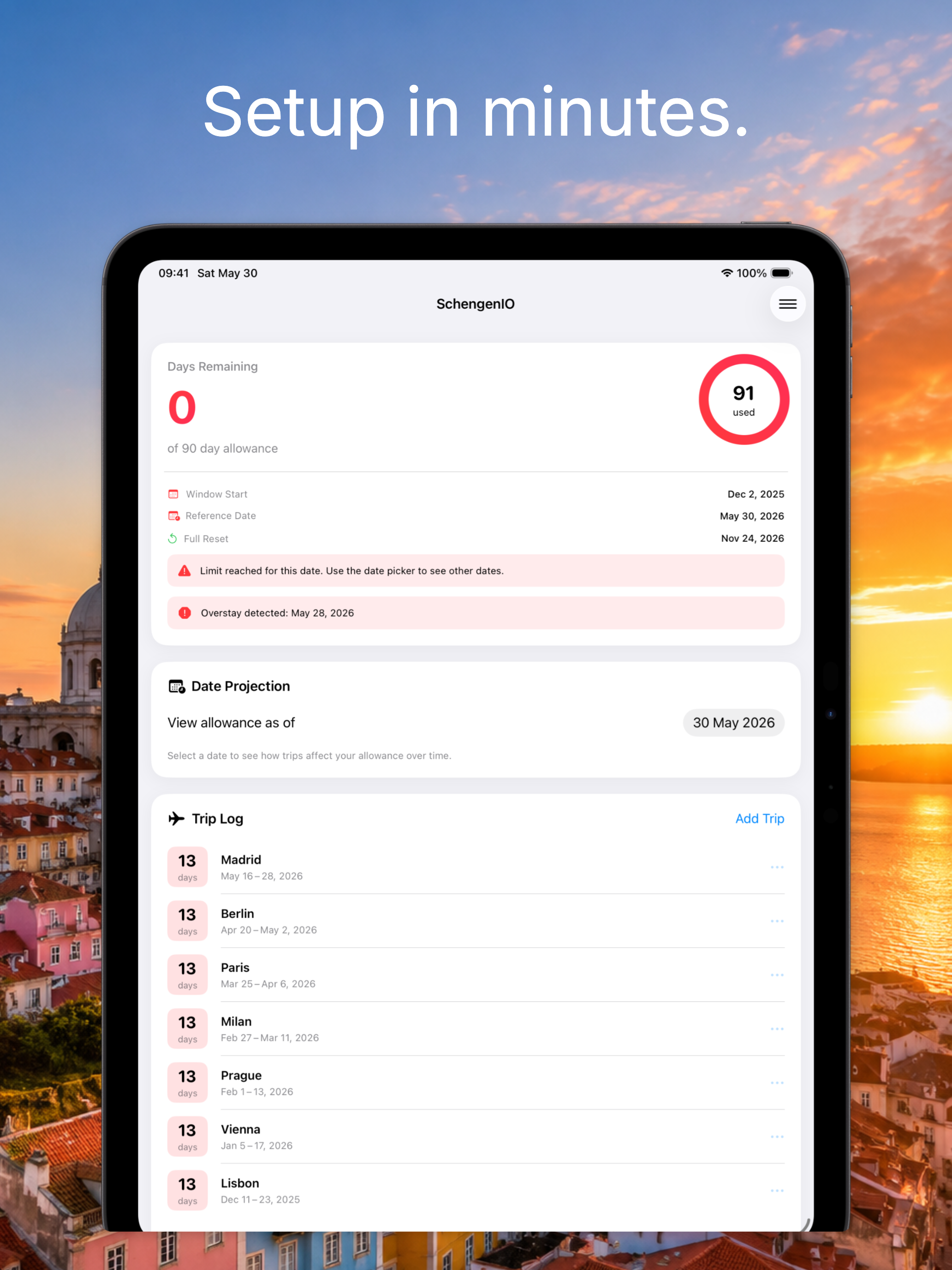 Schengen IO: 90/180 Calculator screenshot 10