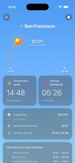Screenshot von Sundowner – Sonne & Mond auf dem iPhone 1
