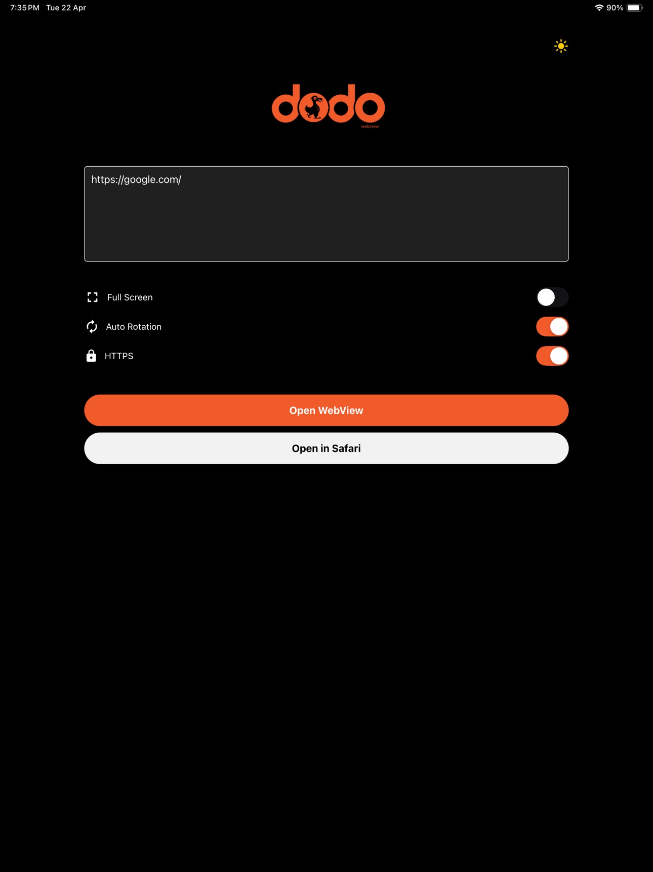 Dodo - Webview screenshot 2