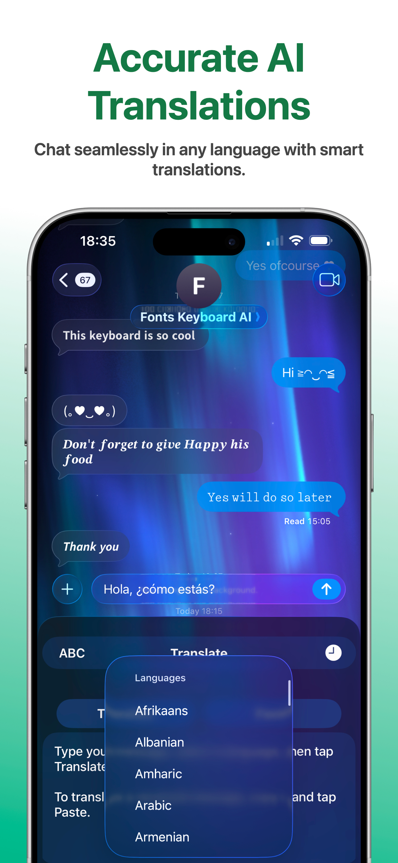 Fonts Keyboard AI