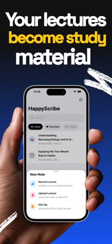 HappyScribe: AI NoteTaker screenshot