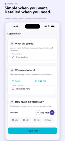 Anyletics iPhone screenshot
