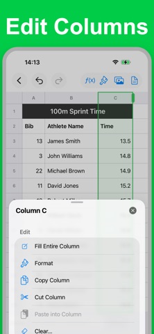 Spreadsheet Maker - GridSmith iPhone screenshot