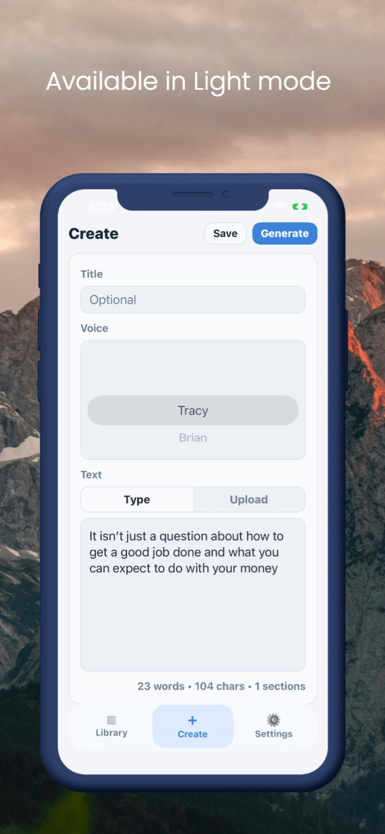 Vox - Offline Audio Generator screenshot 3