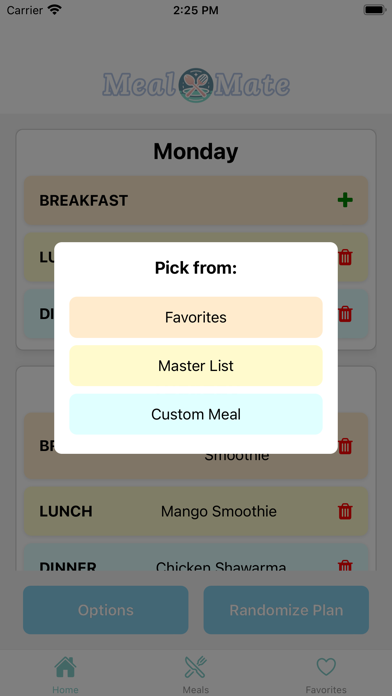 Meal Mate: Meal Planning Screenshot