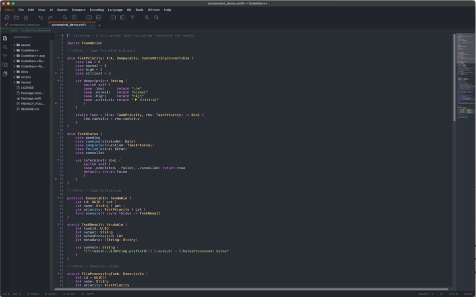 #1. CodeMax++ (macOS) By: Antonio Scognamiglio