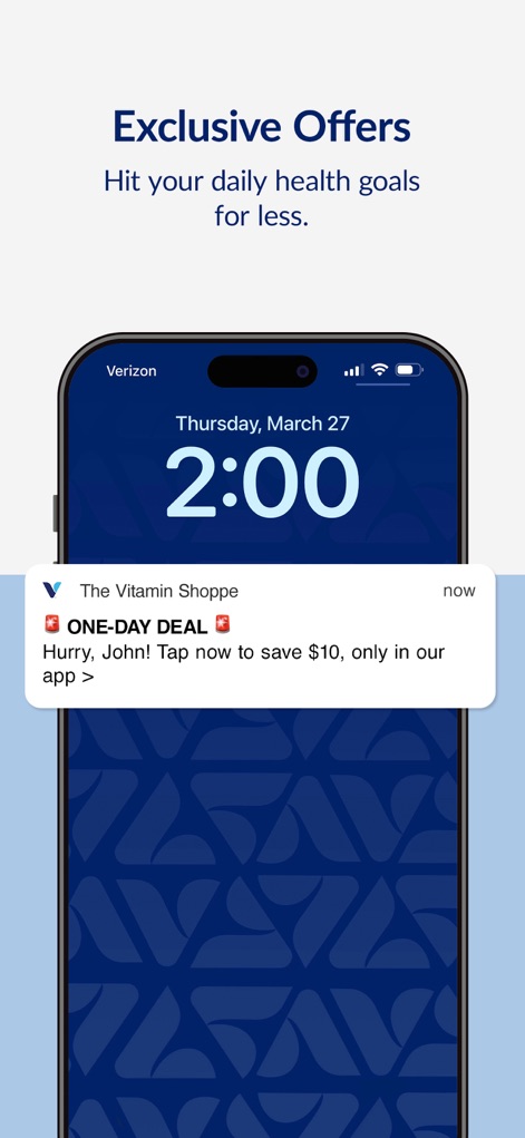 The Vitamin Shoppe - VShoppe - Users receive 'personalized notifications' for 'app-exclusive deals', ensuring they never miss savings.