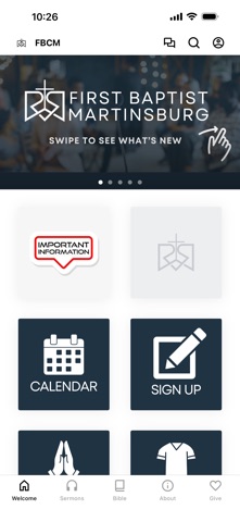 First Baptist Martinsburg iPhone screenshot