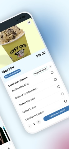 Tipsy Cow Ice Cream iPhone screenshot