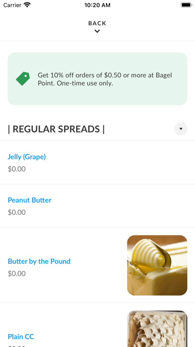Bagel Point iPhone screenshot 3 - Food & Drink app