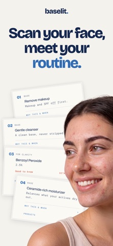 Baselit: Skincare & Face Scan Screenshot 2 of 7