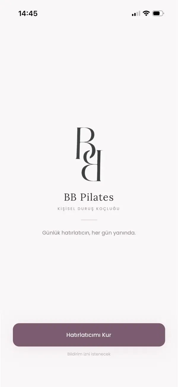 Screenshot #1 pour BB Pilates Postür Hatırlatıcı
