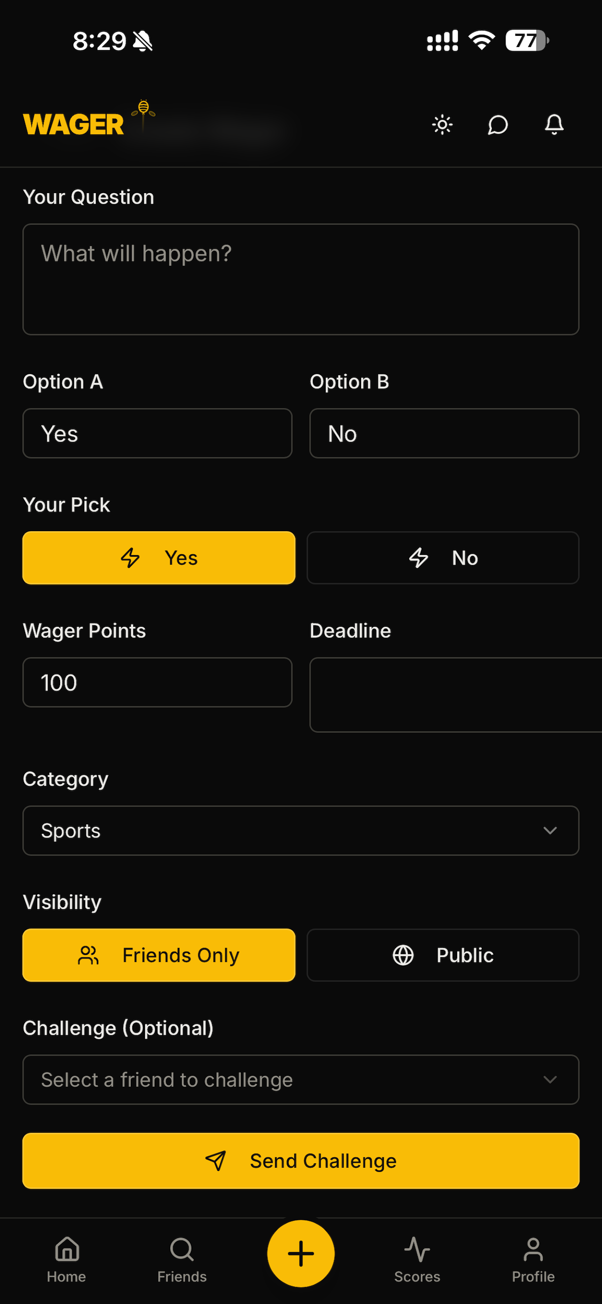 WAGER-Social Prediction Engine screenshot 5