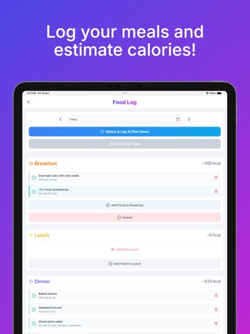 FitTrack AI Coach iPad screenshot