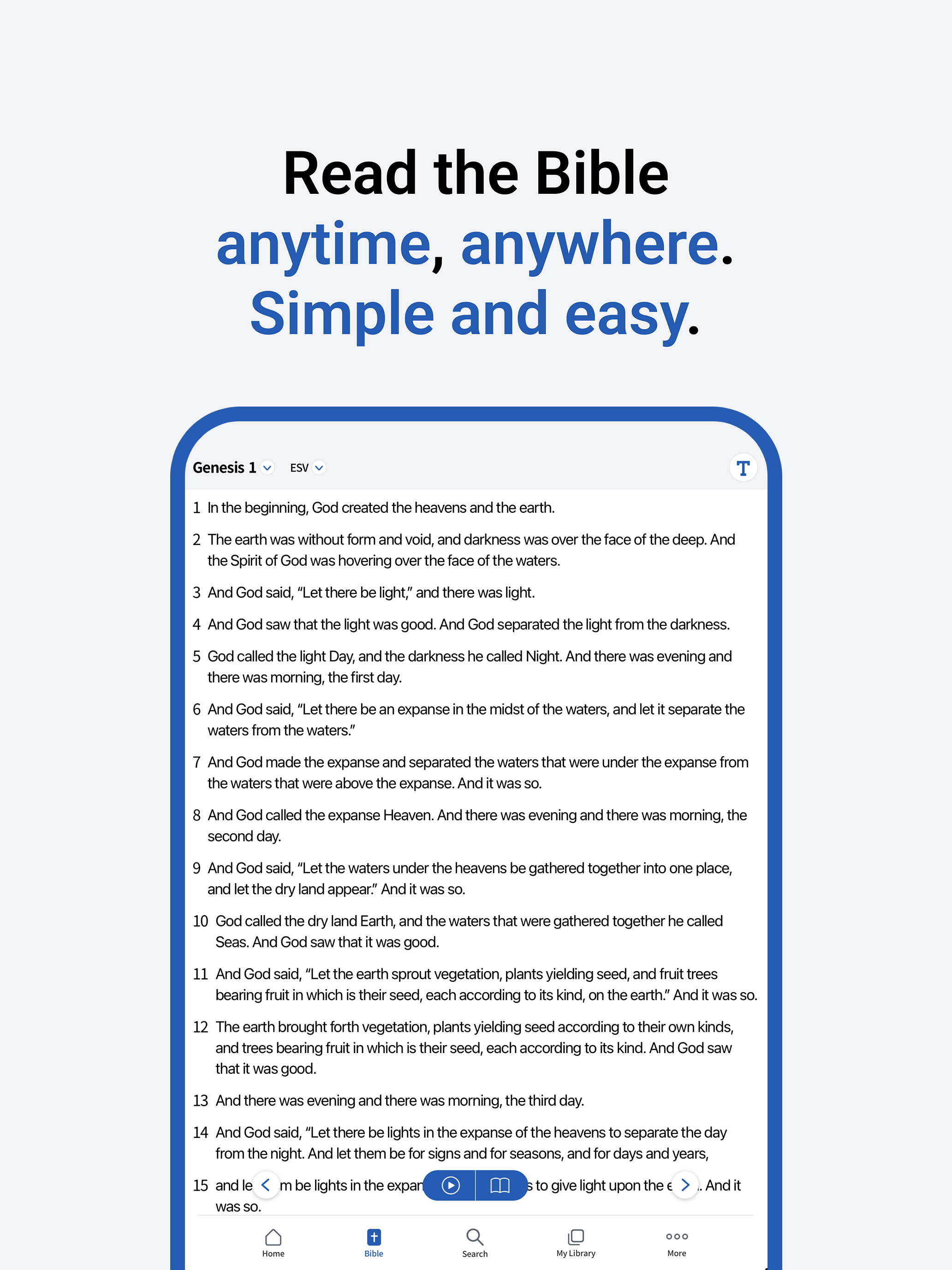 Bible Apple - KJV, NIV Audio