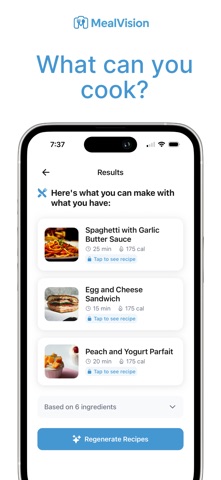 MealVision - AI Meal Planner iPhone screenshot