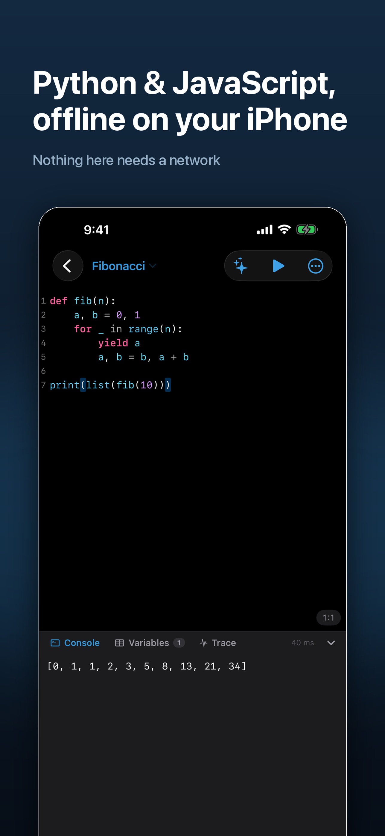 Screenshot 3 of Codecell: Python & JS Tracer