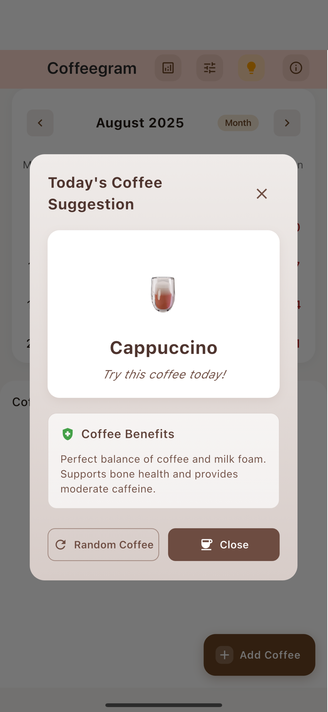 Coffeegram: Coffee Tracker