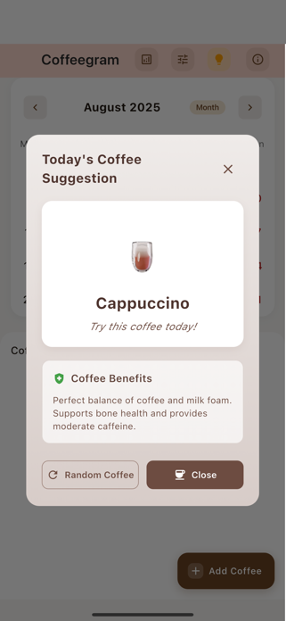 Coffeegram: Coffee Tracker Screenshot 4 of 5