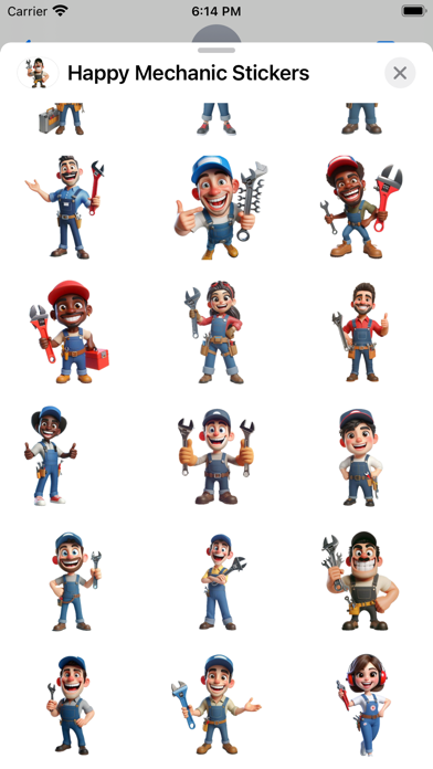 Screenshot #3 pour Happy Mechanic Stickers