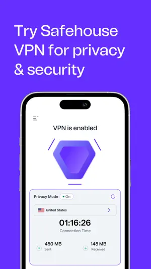 VPN-Fast & Secure by Safehouse screenshot 1