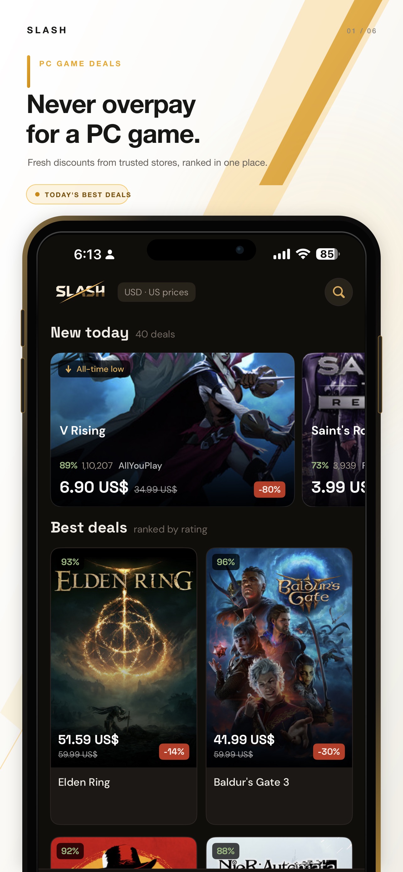 Screenshot 1 of Slash: PC Game Deal Finder