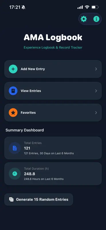 AMA Logbook screenshot 1 of 6