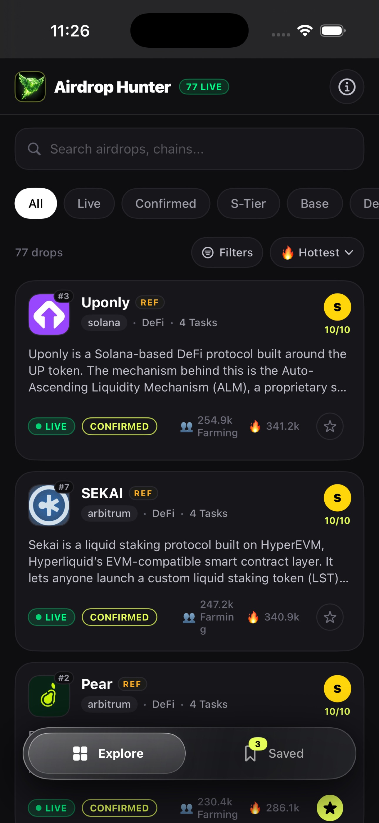 Screenshot 1 of Airdrop Hunter: Crypto Tracker