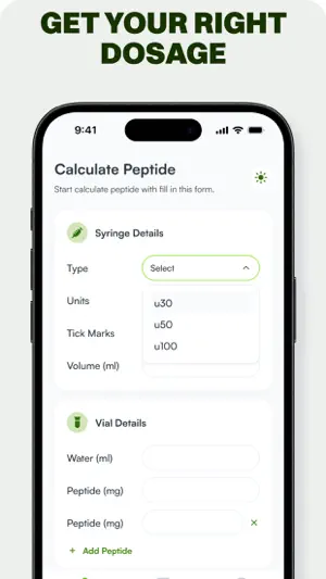 Peptide Calculator・Tracker screenshot 2