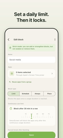 DetoxScreen: App Blocker Screenshot 3 of 5