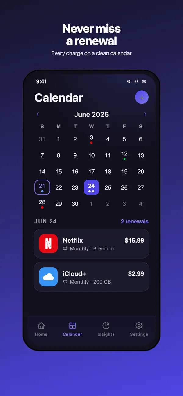 Screenshot #3 pour SubSync | Manage Subscriptions