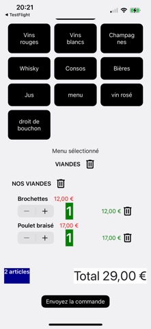 OrderSent screenshot