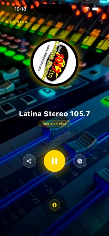 Latina stereo 105.7 iPhone screenshot