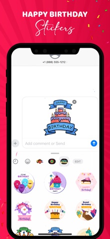 Animated Birthday Stickers! iPhone screenshot