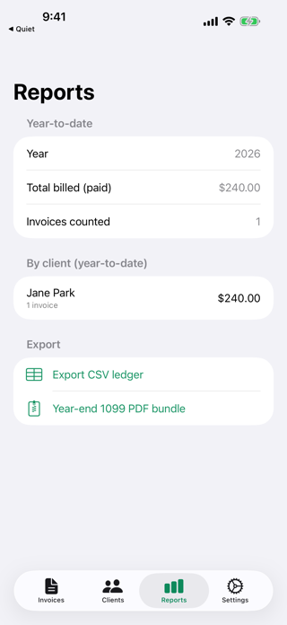Invoice: PDF & iMessage Screenshot 4 of 5