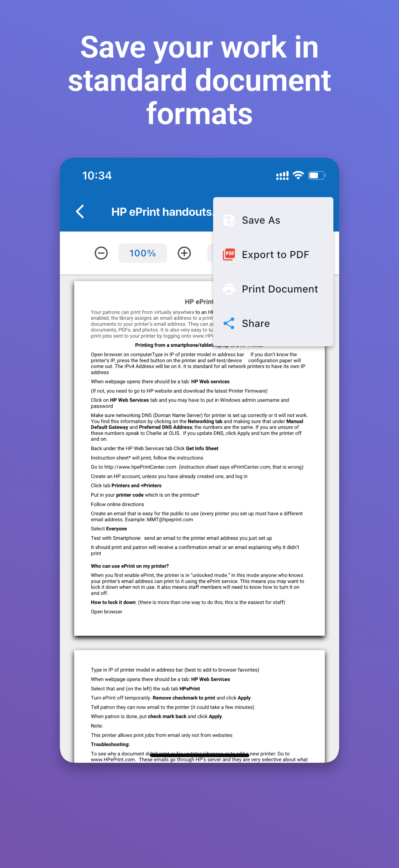 Word Editor: Reader & Writer screenshot 3