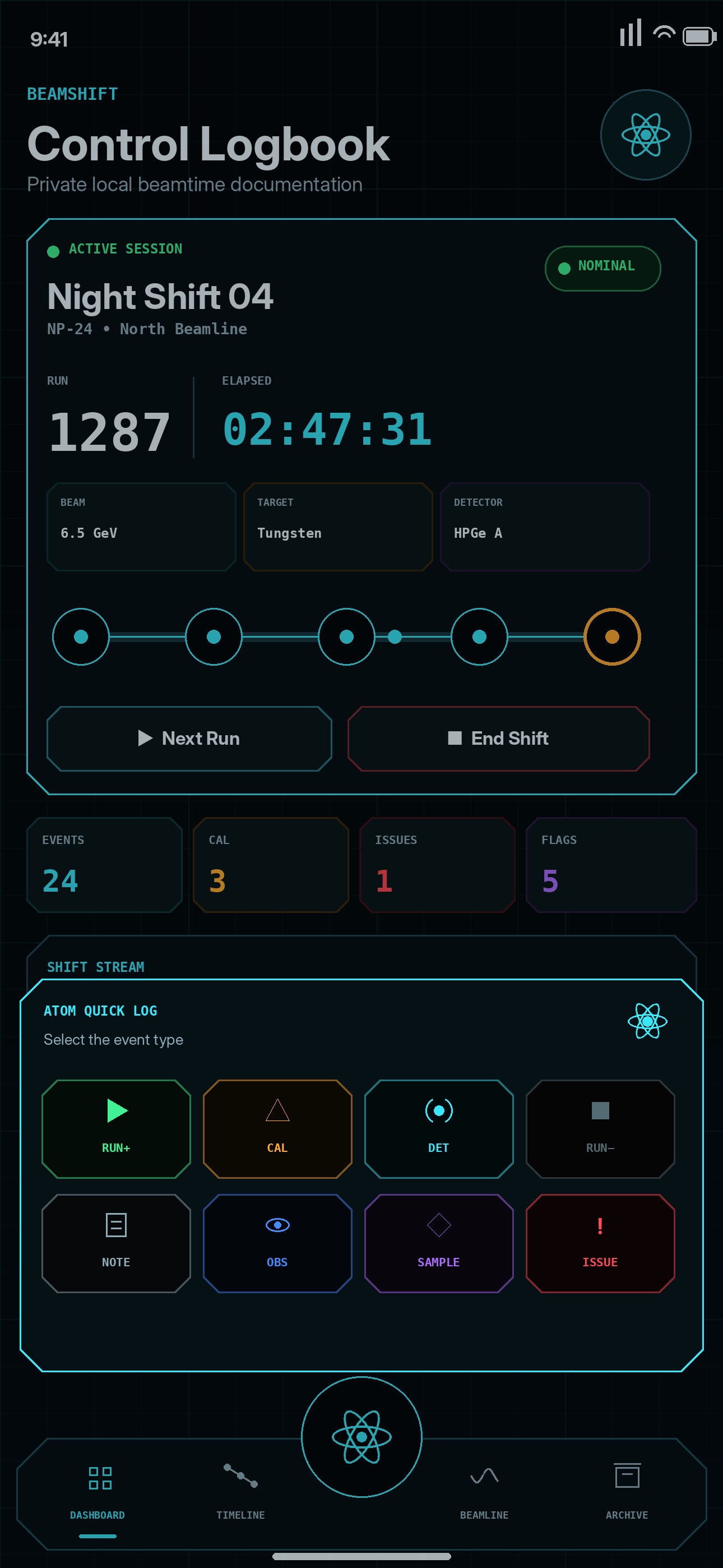 Screenshot 4 of Beam Shift Logbook