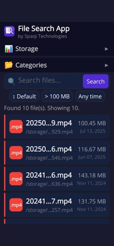 File Search App screenshot