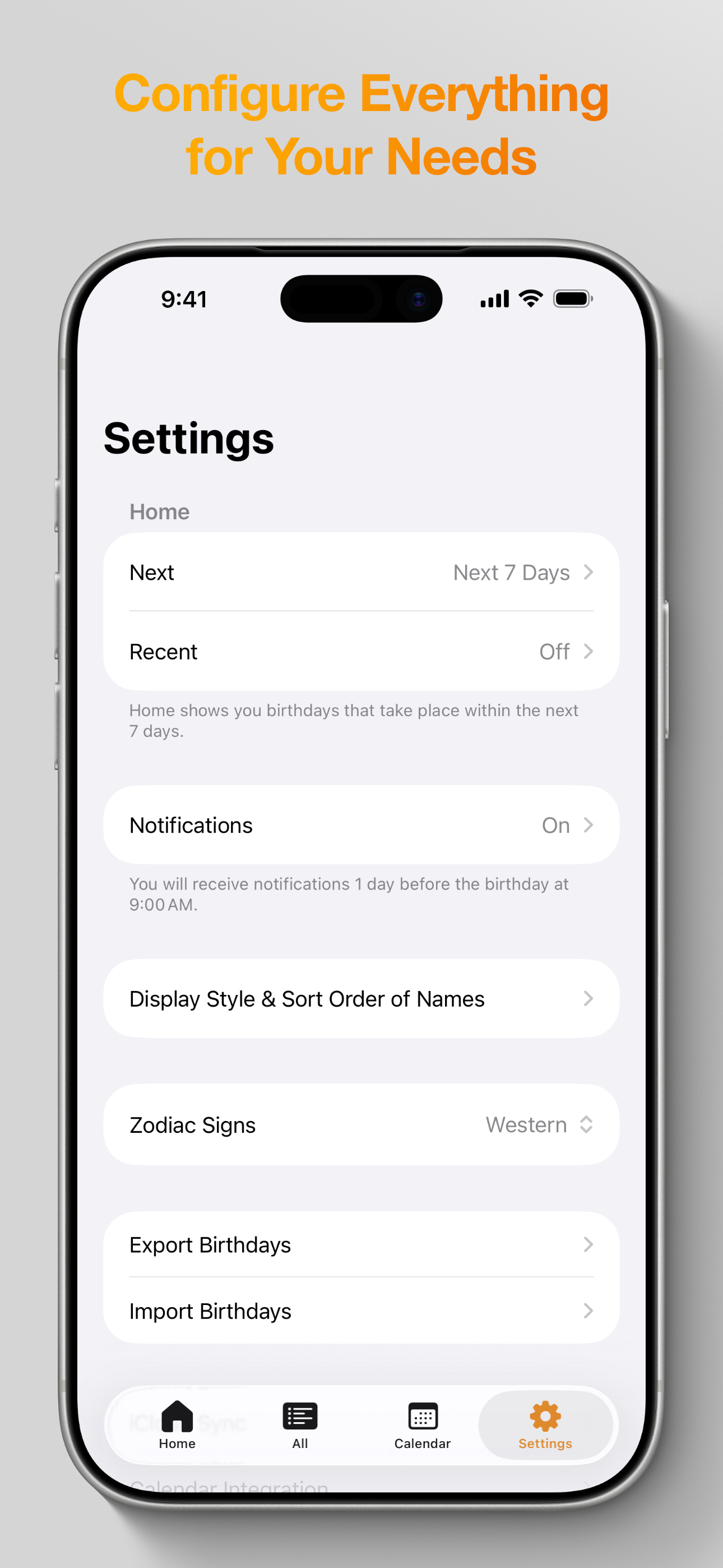 Birthdays: Birthday App