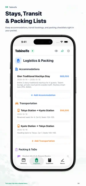 TabinoTe - Travel Planner screenshot 4