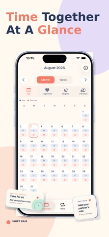 Shift Pair: Rota Calendar iPhone screenshot