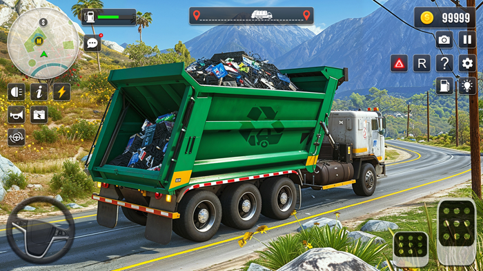 Garbage Truck Trash Cleaner 3d