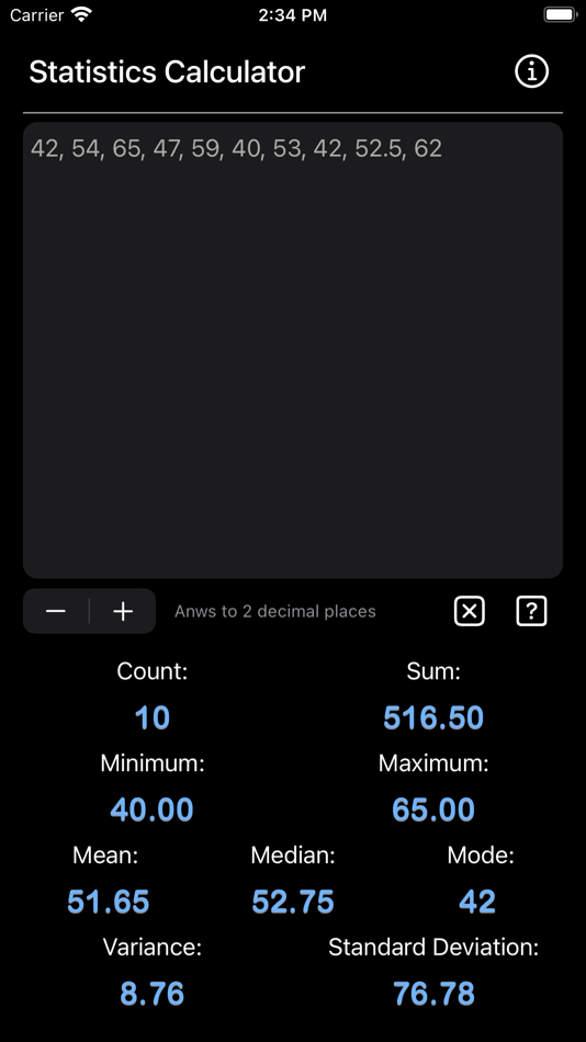 #3. Statistics Calculator Plus (iOS) 由: Heng Jia Liang